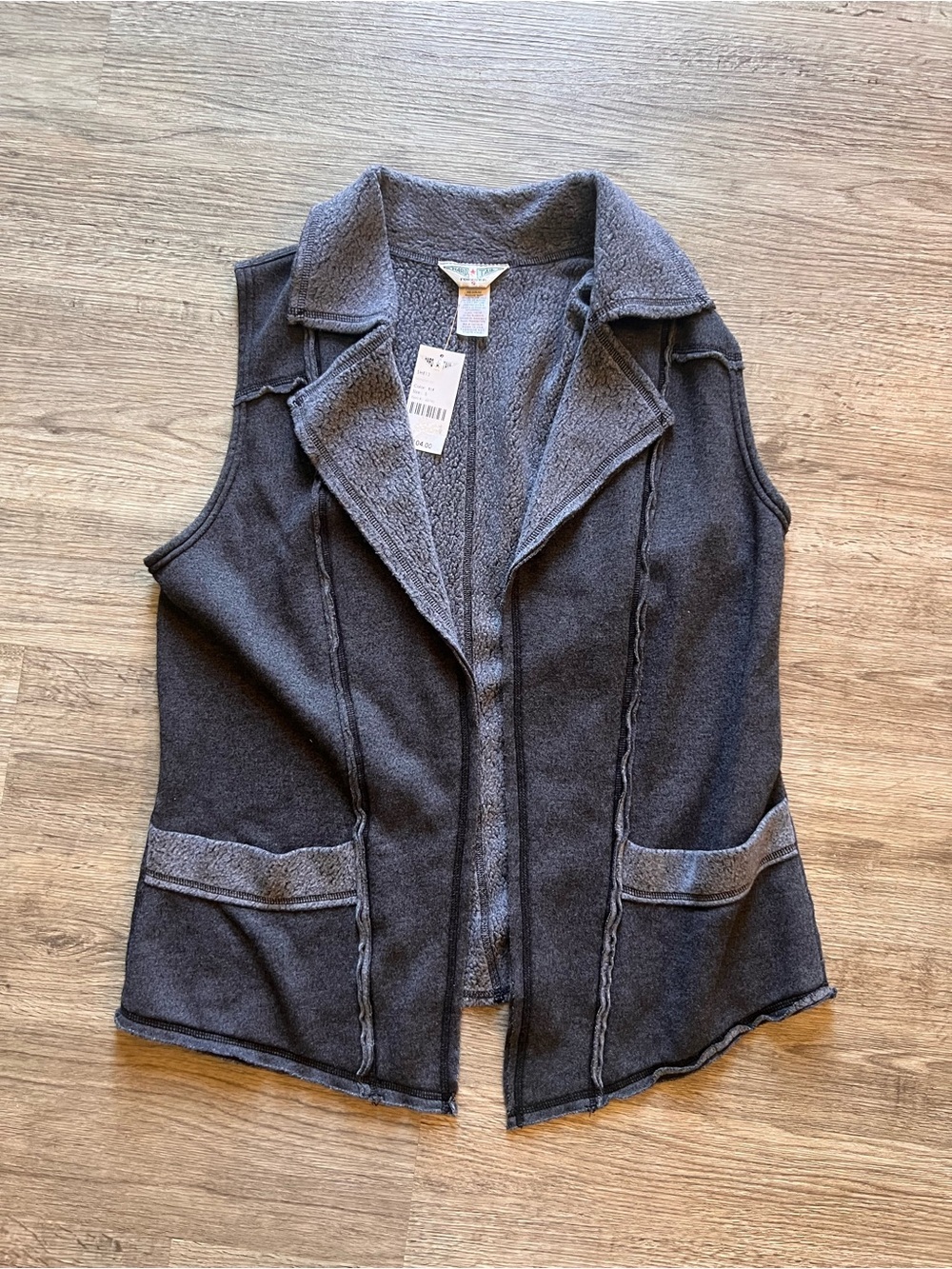 Hard Tail Charcoal Open-Front Sleeveless Vest